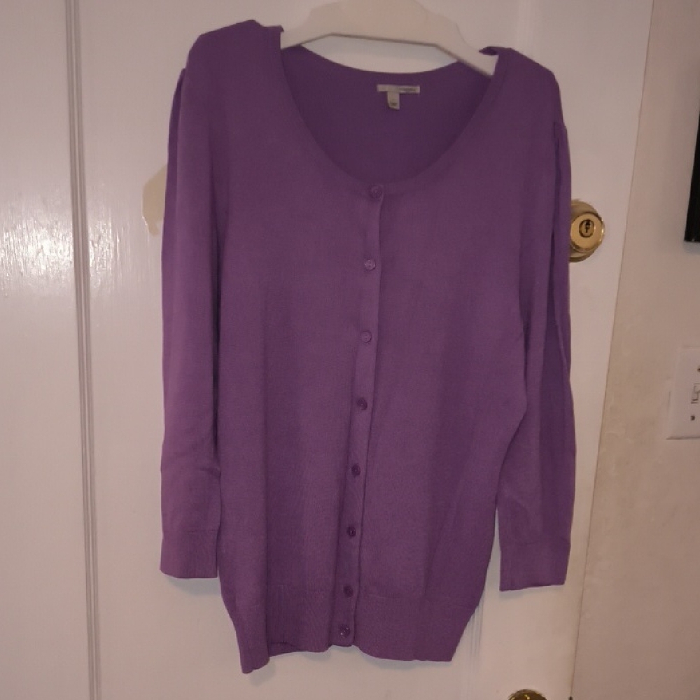 Halogen | Lavender Knit Cardigan